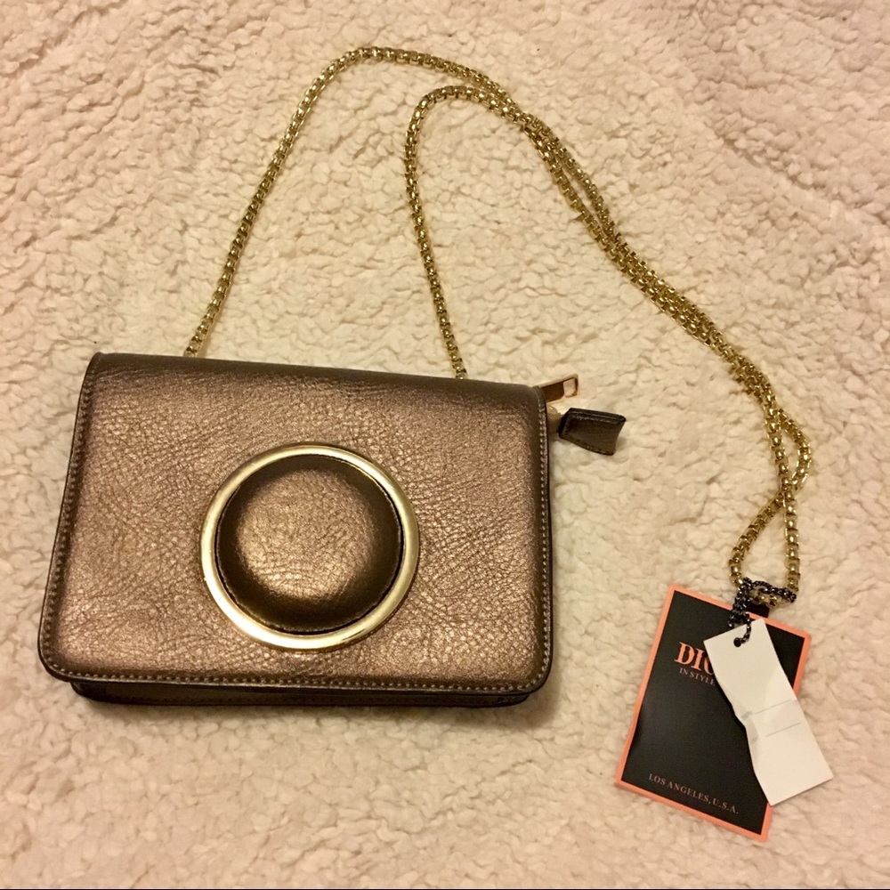 EUC Bronze & Gold Small Purse / Clutch